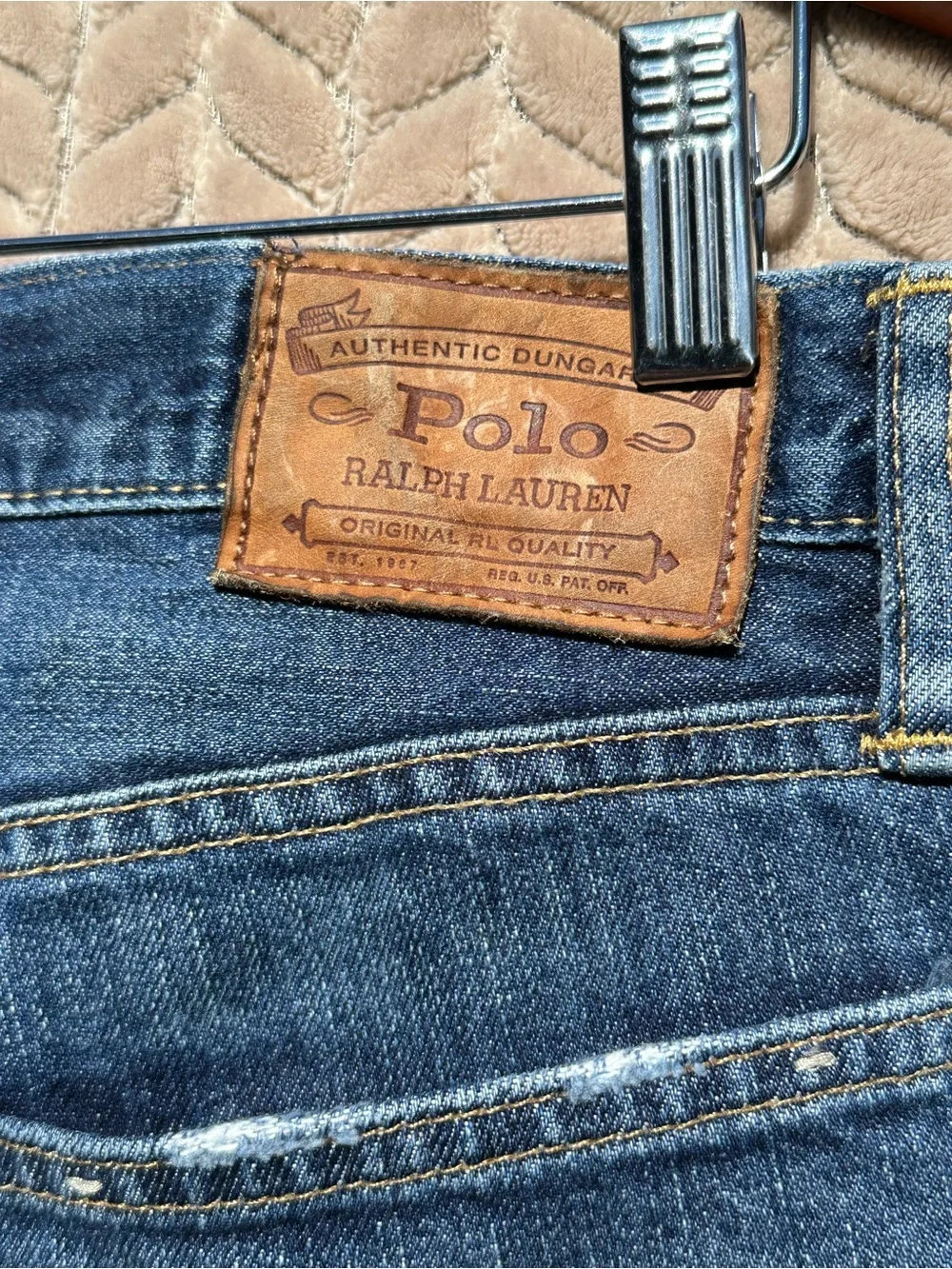 Polo Ralph Lauren Varick Slim Straight Jeans Men’s 33x32 Medium Wash Denim - Picture 4 of 13